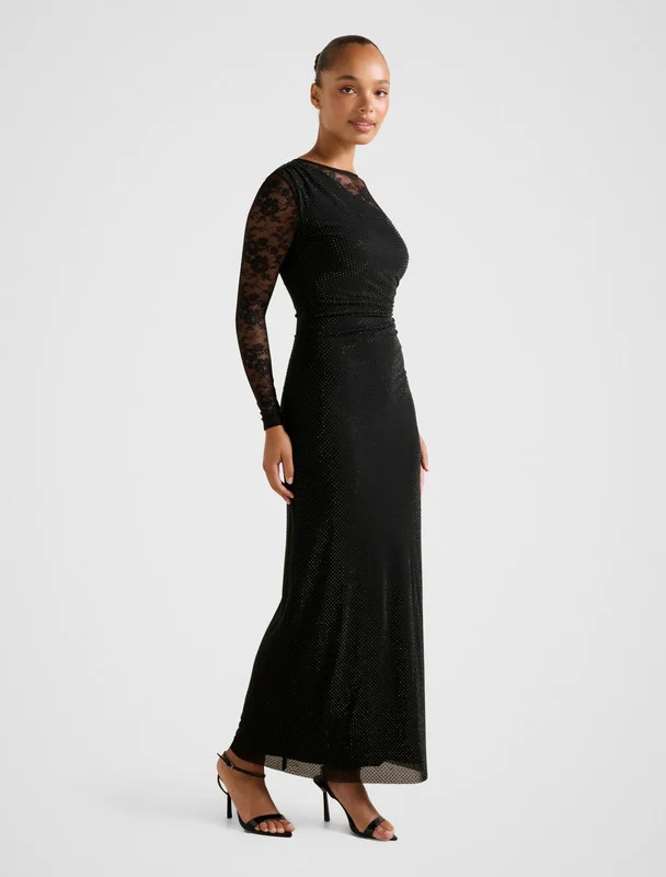 forever new  NATALIE Heatseal Lace Maxi Dress for Women | Best Price UAE